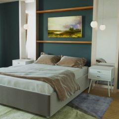 Кровать Подиум с ортопедическим основанием 1200 (велюр темно-серый) в Кургане - kurgan.mebel24.online | фото 3