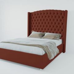 Кровать Берлин ЛЮКС без основания 1200 (велюр бордо) в Кургане - kurgan.mebel24.online | фото