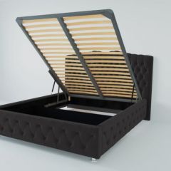 Кровать Нягань с ПМ 800 (экокожа кольт ч) в Кургане - kurgan.mebel24.online | фото 2