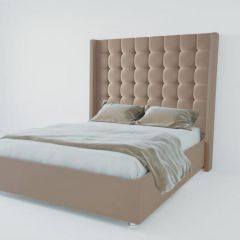 Кровать Венеция ЛЮКС без основания 1200 (велюр серый) в Кургане - kurgan.mebel24.online | фото
