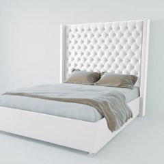 Кровать Версаль ЛЮКС без основания 2000 (экокожа белая) в Кургане - kurgan.mebel24.online | фото