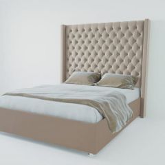 Кровать Версаль ЛЮКС без основания 1200 (велюр серый) в Кургане - kurgan.mebel24.online | фото