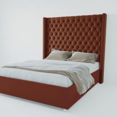 Кровать Версаль ЛЮКС без основания 2000 (велюр бордо) в Кургане - kurgan.mebel24.online | фото
