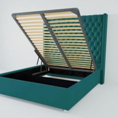 Кровать Версаль ЛЮКС с ПМ 1200 (велюр бирюзовый) в Кургане - kurgan.mebel24.online | фото 2