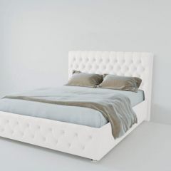 Кровать Версаль 1600 без основания (экокожа белый) в Кургане - kurgan.mebel24.online | фото