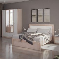 Кровать 1.6 Глэдис М31 с настилом и мягкой частью (ЯШС/Белый) в Кургане - kurgan.mebel24.online | фото 4