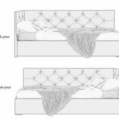 Кровать угловая Лилу интерьерная +основание (120х200) в Кургане - kurgan.mebel24.online | фото 2