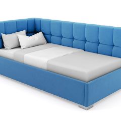 Кровать угловая Мия интерьерная +основание (120х200) в Кургане - kurgan.mebel24.online | фото 3