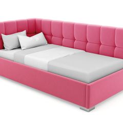 Кровать угловая Мия интерьерная +основание (120х200) в Кургане - kurgan.mebel24.online | фото 12