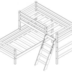 Кровать угловая с наклонной лестницей Соня (Вариант 8) в Кургане - kurgan.mebel24.online | фото 4