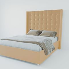 Кровать Венеция ЛЮКС с ПМ 1200 (экокожа бежевая) в Кургане - kurgan.mebel24.online | фото 2