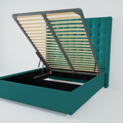 Кровать Венеция ЛЮКС с ПМ 1600 (велюр бирюзовый) в Кургане - kurgan.mebel24.online | фото