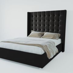 Кровать Венеция ЛЮКС с ПМ 900 (экокожа кольт ч) в Кургане - kurgan.mebel24.online | фото 2