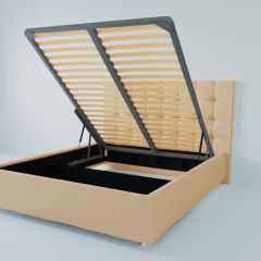 Кровать Венеция с ПМ 800 (экокожа бежевая) в Кургане - kurgan.mebel24.online | фото