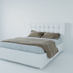 Кровать Венеция с ПМ 900 (экокожа белая) в Кургане - kurgan.mebel24.online | фото 2
