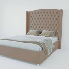 Кровать Версаль ЛЮКС с ПМ 1400 (велюр темно-серый) в Кургане - kurgan.mebel24.online | фото
