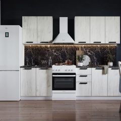 Кухня ДИОР 2 м б/стекла (белый/дуб крафт белый) в Кургане - kurgan.mebel24.online | фото