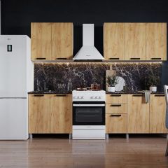 Кухня ДИОР 2 м б/стекла (белый/дуб крафт золотой) в Кургане - kurgan.mebel24.online | фото