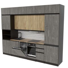 Кухонный гарнитур Адажио люкс 3000 мм в Кургане - kurgan.mebel24.online | фото 4