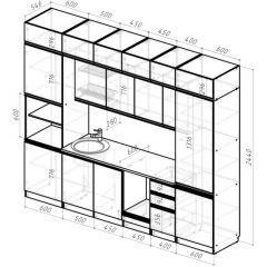 Кухонный гарнитур Адажио люкс 3000 мм в Кургане - kurgan.mebel24.online | фото 2