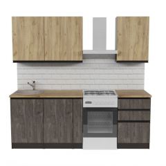 Кухонный гарнитур Адажио стандарт 1600 мм в Кургане - kurgan.mebel24.online | фото 3