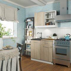 Кухонный гарнитур Алиса Мини №1 (Белый/Дуб Сонома) 1000 в Кургане - kurgan.mebel24.online | фото