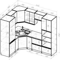 Кухонный гарнитур Амели оптима 1800х2400 мм в Кургане - kurgan.mebel24.online | фото 2
