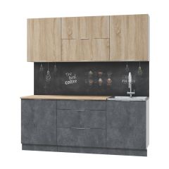 Кухонный гарнитур Асти-дуб сонома 2,0 в Кургане - kurgan.mebel24.online | фото