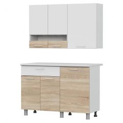 Кухонный гарнитур КГ-4 (1200) Белый/Дуб Сонома в Кургане - kurgan.mebel24.online | фото 2