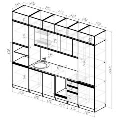 Кухонный гарнитур Лоретта люкс 3000 мм в Кургане - kurgan.mebel24.online | фото 2