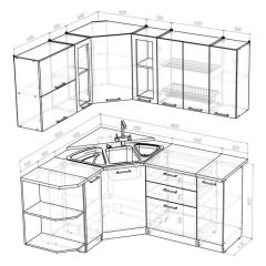 Кухонный гарнитур Лоретта оптима 1500х1800 мм в Кургане - kurgan.mebel24.online | фото 2