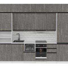 Кухонный гарнитур Ноктюрн люкс 3000 мм в Кургане - kurgan.mebel24.online | фото 3
