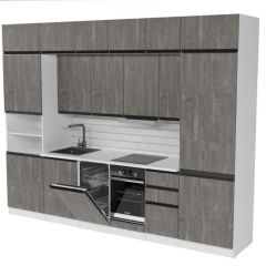 Кухонный гарнитур Ноктюрн люкс 3000 мм в Кургане - kurgan.mebel24.online | фото 4
