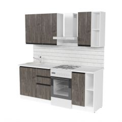Кухонный гарнитур Ноктюрн медиум 1400 мм в Кургане - kurgan.mebel24.online | фото 3