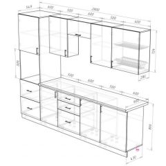 Кухонный гарнитур Прованс (2.8 м) с карнизом в Кургане - kurgan.mebel24.online | фото 3