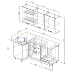 Кухонный гарнитур угловой Пайн 1000х1800 (Стол. 26мм) в Кургане - kurgan.mebel24.online | фото 2
