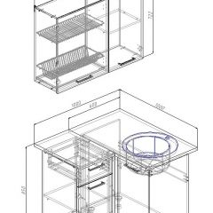 Кухонный гарнитур угловой Вегас 1000*1000 (Стол. 26мм) в Кургане - kurgan.mebel24.online | фото 2