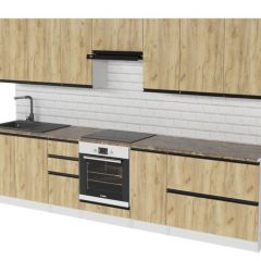 Кухонный гарнитур Янтарь экстра 3000 мм в Кургане - kurgan.mebel24.online | фото 4