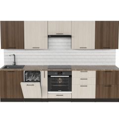 Кухонный гарнитур Яшма 3000 мм в Кургане - kurgan.mebel24.online | фото 3