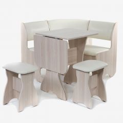 ТЮЛЬПАН МИНИ Кухонный уголок (кожзам-Борнео крем) в Кургане - kurgan.mebel24.online | фото