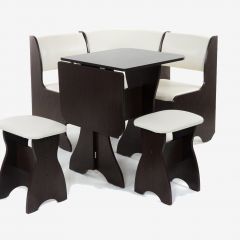 ТЮЛЬПАН МИНИ Кухонный уголок (кожзам-Борнео крем) в Кургане - kurgan.mebel24.online | фото 2