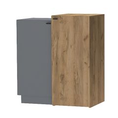Квадро К-2 Комод 2дв (ЛДСП Графит/дуб крафт золотой) в Кургане - kurgan.mebel24.online | фото