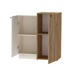 Квадро К-2 Комод 2дв. (ЛДСП миндаль-дуб крафт золотой) в Кургане - kurgan.mebel24.online | фото 2