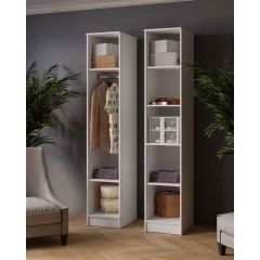 ЛАРС Пенал Белый/Ателье светлое в Кургане - kurgan.mebel24.online | фото 2