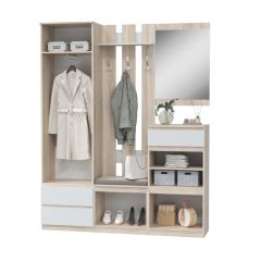ЛОРИ Прихожая  (дуб сонома светлый/белый) в Кургане - kurgan.mebel24.online | фото 2