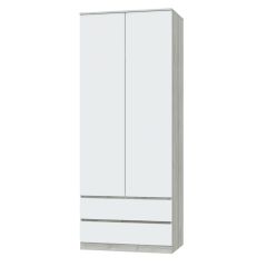 ЛОРИ Спальный гарнитур модульный (дуб серый/белый) в Кургане - kurgan.mebel24.online | фото 6