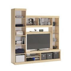 МАКСИ Мини-стенка дуб сонома/белое дерево в Кургане - kurgan.mebel24.online | фото