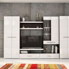 Модульная гостиная Фиеста (Венге/Белый глянец) в Кургане - kurgan.mebel24.online | фото 6