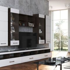 Модульная гостиная Фиеста (Венге/Белый глянец) в Кургане - kurgan.mebel24.online | фото 7