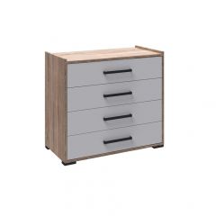 Модульная Спальня Соната (Белый/Дуб Крафт Золотой) в Кургане - kurgan.mebel24.online | фото 2